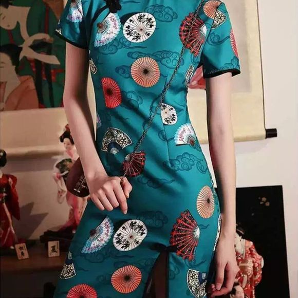 Honeypop Qipao Cheongsam Mini Dress - Picture 4 of 6